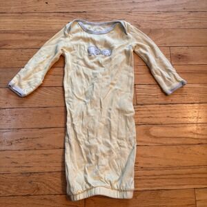 Circo Newborn Baby Elephant Stripe Sleep Gown Yellow 0-3M Long Sleeve Cotton